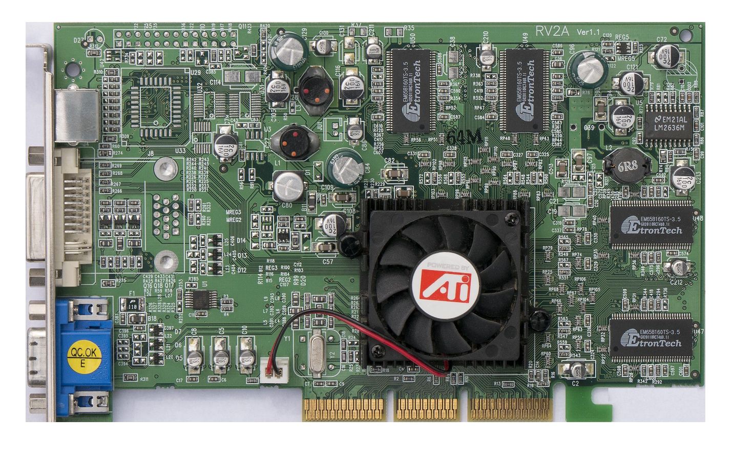Grafische kaart ATI Radeon 7500 64MB DDR AGP 4x DVI VGA S-VIDEO RV200 PowerColor